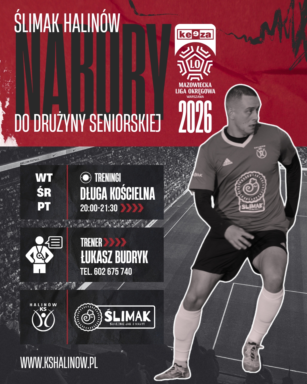 NABORY DO DRUŻYNY SENIORSKIEJ ŚLIMAK HALINÓW!!!