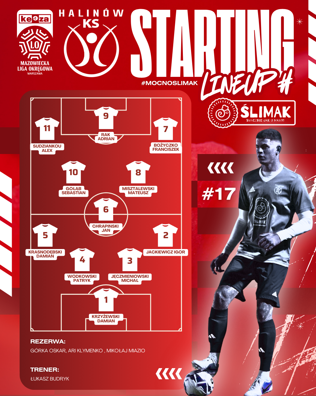 Pierwsza 11 na dzisiejszy mecz…