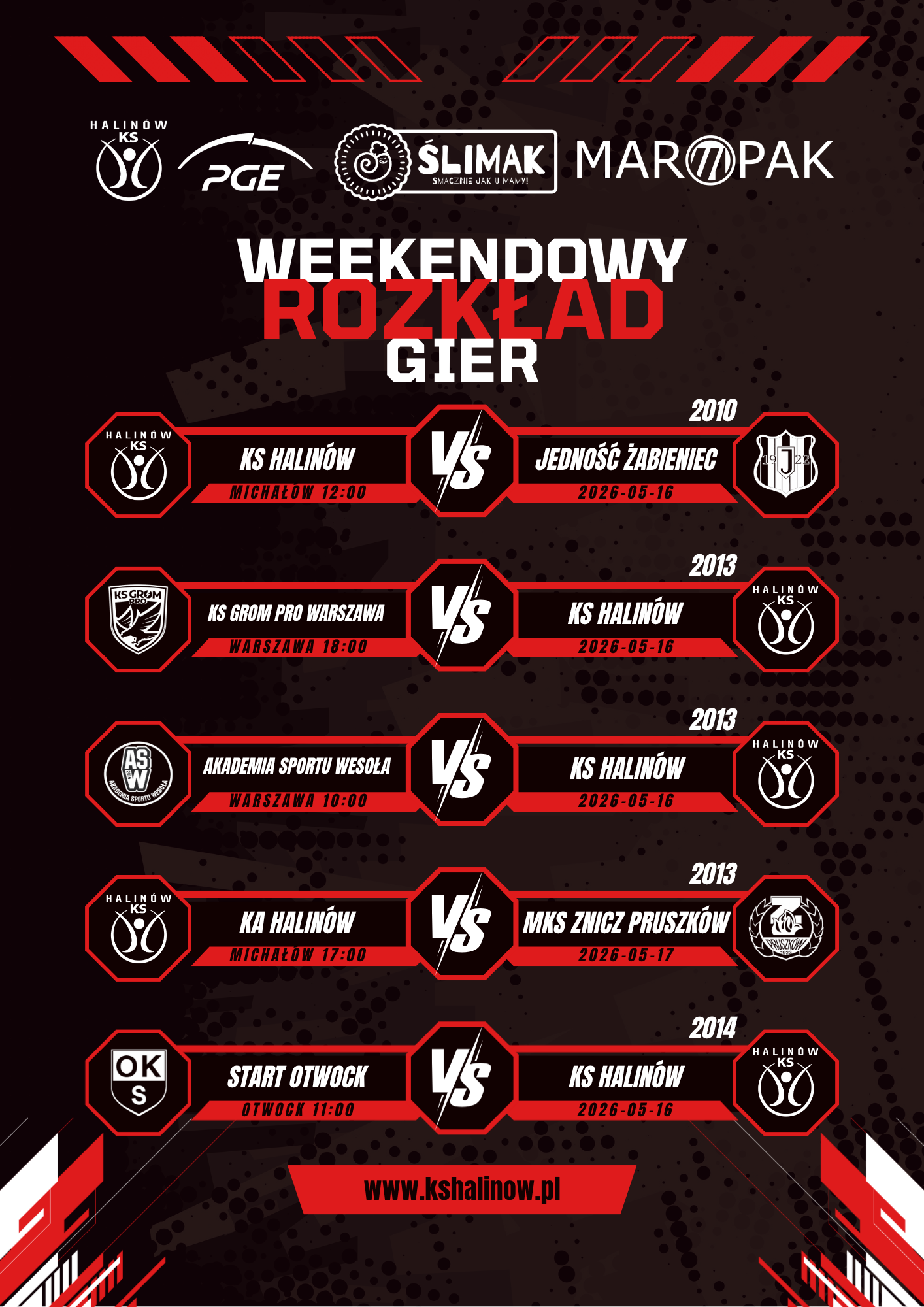 WEEKENDOWY ROZKŁAD GIER!